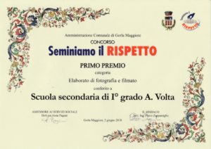 attestato primo premio